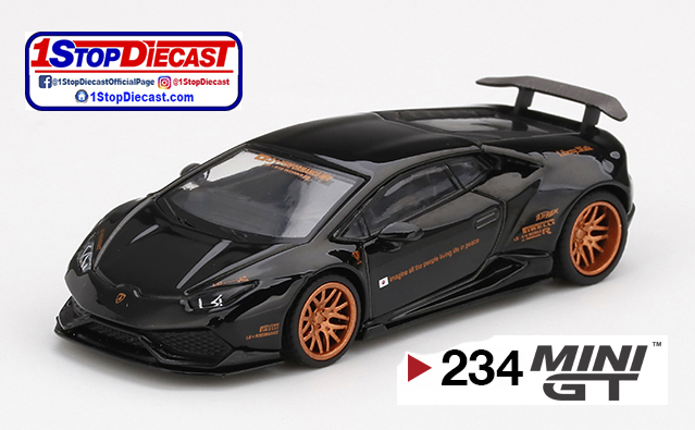 MINI GT 1/64 LAMBORGHINI HURACAN V1 BLACK  / MIJO EXCLUSIVE / *FREE USA SHIPPING