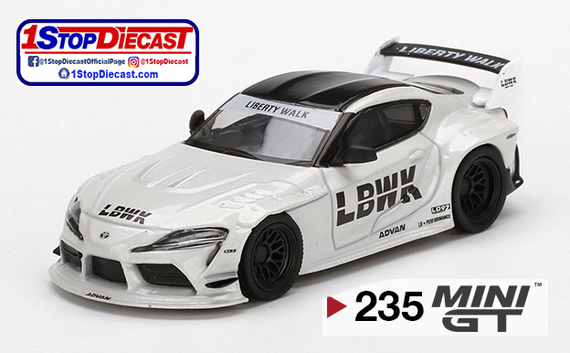 MINI GT 1/64  LB WORKS TOYOTA GR SUPRA WHITE  / MIJO EXCLUSIVE / FREE USA SHIPPING*