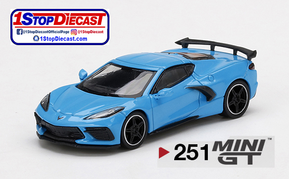 MINI GT 1/64 2020 CHEVY CORVETTE STINGRAY RAPID BLUE  / MIJO HOBBY EXCLUSIVE / *FREE USA SHIPPING