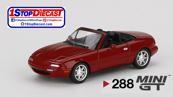 MINI GT 1/64 MAZDA MIATA MX-5 (NA) CLASSIC RED  / MIJO HOBBY EXCLUSIVE / *FREE USA SHIPPING