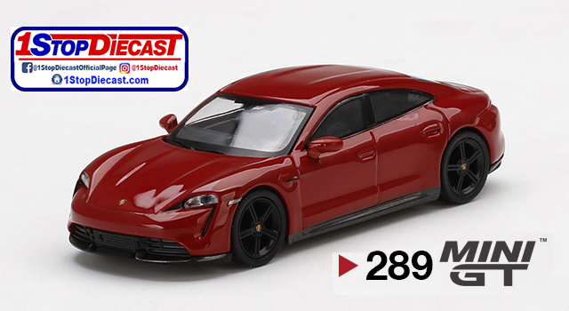 MINI GT 1/64 PORSCHE TAYCAN TURBO S CARMINE RED  / MIJO EXCLUSIVE / *FREE USA SHIPPING