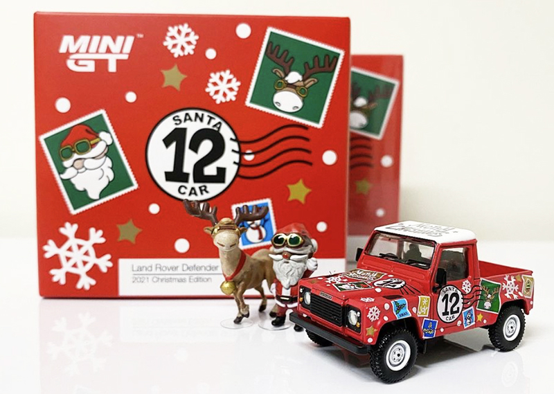MINI GT 1/64  LAND ROVER DEFENDER 90 PICKUP CHRISTMAS / HOBBY EXCLUSIVE / FREE USA SHIPPING*