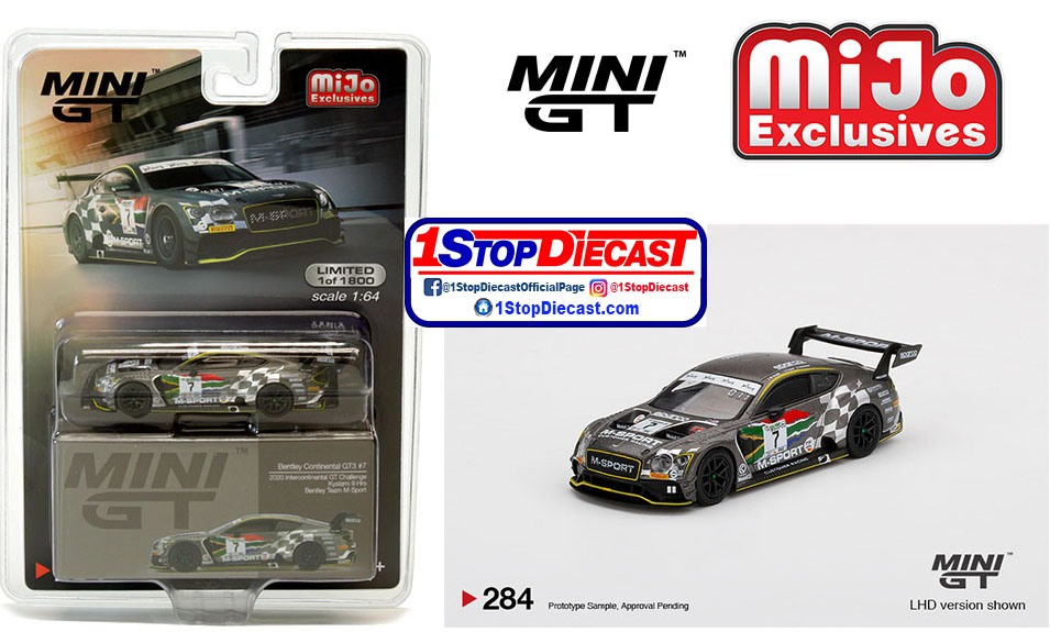 MINI GT 1/64 BENTLEY CONTINENTAL GT3 #7 TEAM M-SPORT  / MIJO HOBBY EXCLUSIVE / *FREE USA SHIPPING
