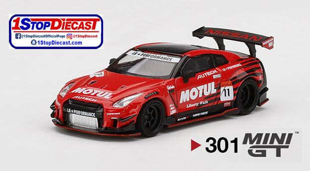 MINI GT 1/64 LB WORKS NISSAN GT-R R35 V2 WING 3 MOTUL / MIJO HOBBY