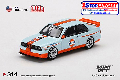 MINI GT 1/64 BMW M3 E30 GULF RACING / MIJO HOBBY EXCLUSIVE / *FREE USA SHIPPING
