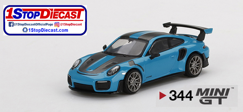 MINI GT 1/64 PORSCHE 991 GT2 RS WEISSACH PACKAGE MIAMI BLUE / MIJO HOBBY EXCLUSIVE / *FREE USA SHIPPING