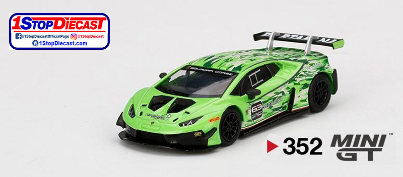 MINI GT 1/64 LAMBORGHINI HURACAN GT3 EVO PRESENTATION  / MIJO HOBBY EXCLUSIVE / *FREE USA SHIPPING