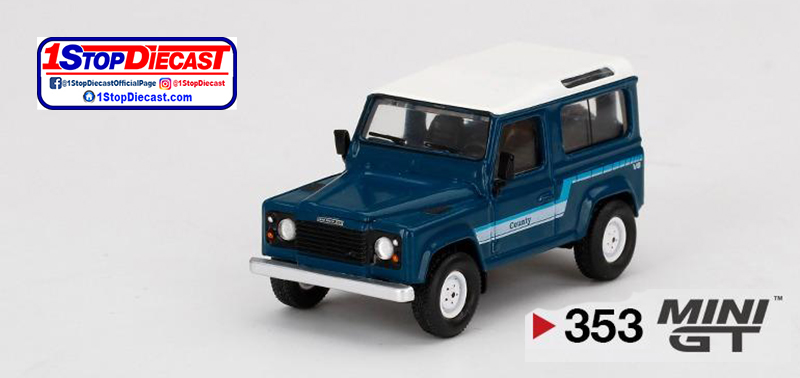 MINI GT 1/64 LAND ROVER DEFENDER 90 COUNTRY WAGON BLUE / MIJO HOBBY EXCLUSIVE / *FREE USA SHIPPING