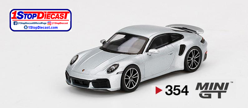 MINI GT 1/64 PORSCHE 911 TURBO S GT METALLIC SILVER / MIJO HOBBY EXCLUSIVE / *FREE USA SHIPPING