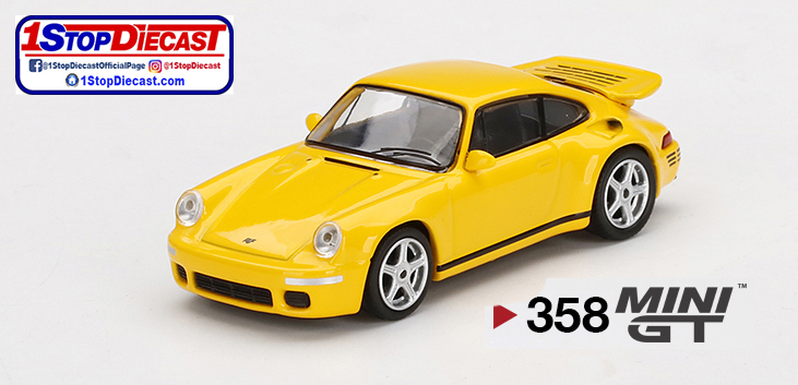 MINI GT 1/64 RUF CTR (PORSCHE) ANNIVERSARY BLOSSO YELLOW  / MIJO HOBBY EXCLUSIVE / *FREE USA SHIPPING