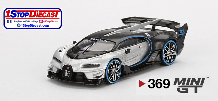 MINI GT 1/64 BUGATTI VISION GRAN TURISMO SILVER  / MIJO HOBBY EXCLUSIVE / *FREE USA SHIPPING