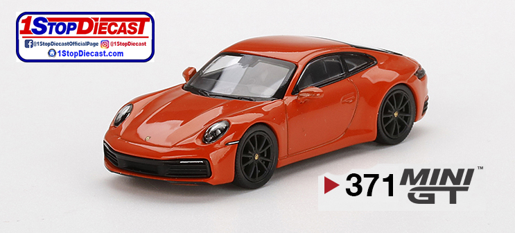 MINI GT 1/64 PORSCHE 911 (992) CARRERA 4S LAVA ORANGE / MIJO HOBBY EXCLUSIVE / *FREE USA SHIPPING
