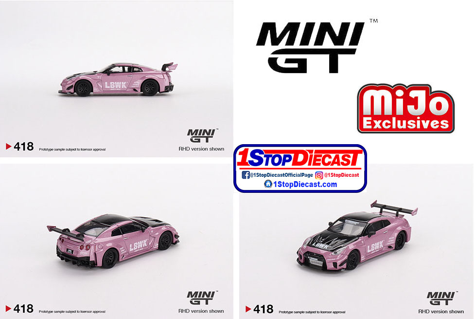 MINI GT 1/64 USA LB-SILHOUTTE WORKS GT NISSAN 35G-GTRR PINK  / MIJO HOBBY EXCLUSIVE / *FREE USA SHIPPING