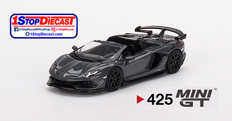 MINI GT 1/64 LAMBORGHINI AVENTADOR SVJ ROADSTER GRIGLO TELES  / MIJO HOBBY EXCLUSIVE / *FREE USA SHIPPING