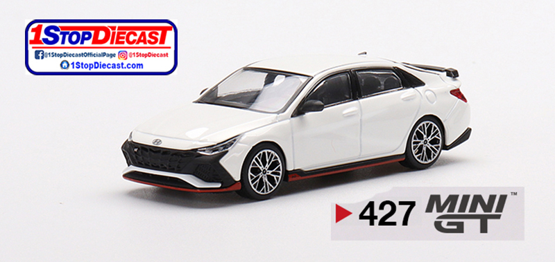 MINI GT 1/64 HYUNDAI ELANTRA N CERAMIC WHITE / MIJO HOBBY EXCLUSIVE / *FREE USA SHIPPING