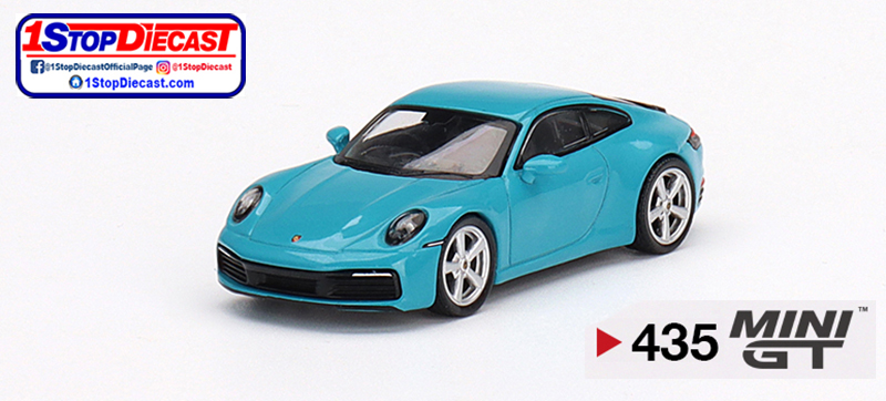 MINI GT 1/64 PORSCHE 911 (992) CARRERA S MIAMI BLUE / MIJO HOBBY EXCLUSIVE / *FREE USA SHIPPING
