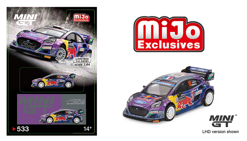 MINI GT 1/64 FORD PUMA RALLY1 #19 M-SPORT REDBULL / MIJO HOBBY EXCLUSIVE / *FREE USA SHIPPING
