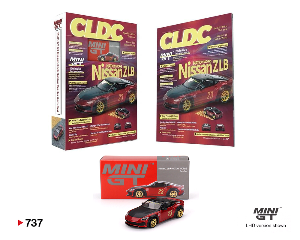 MINI GT 1/64 CLDC MAGAZING NISSAN Z LB NATION RED ENGLISH VERSION / *FREE USA SHIPPING