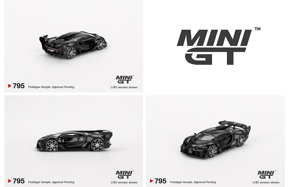 MINI GT 1/64 BUGATTI VISION GRAN TURISMO BLACK / *FREE USA SHIPPING