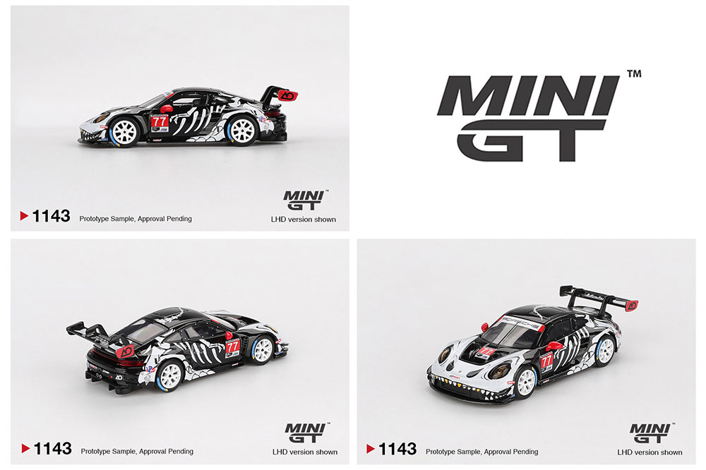 MINI GT 1/64 REXY SKELETON PORSCHE 911 GT3 R #77 AO RACING 2025 IMSA PETIT LE MANS  / *FREE USA SHIPPING