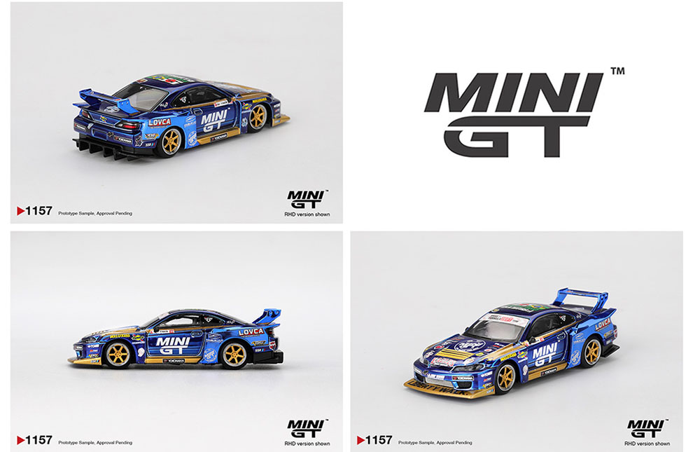 MINI GT 1/64 NISSAN LB-SUPER SILHOUETTE S15 SILVIA CHROME BL TEAM 555 FORMULA DRIFT   / *FREE USA SHIPPING