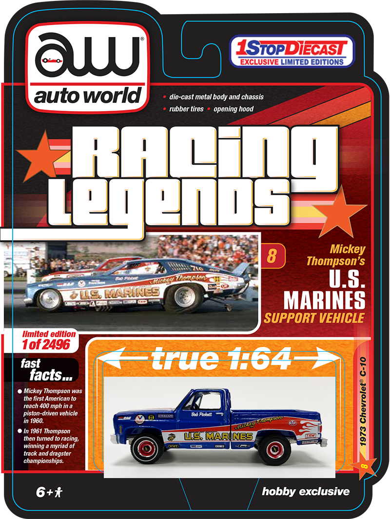 1 STOP LIMITEDS AUTO WORLD 1/64 RLST SQUAREBODY  US MARINES  / LIMITED TO 2496 / *FREE USA SHIPPING