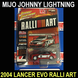 JOHNNY LIGHTNING 2004 MITSUBISHI LANCER EVO RALLI ART MIJO EXCLUSIVE   / FREE SHIPPING*