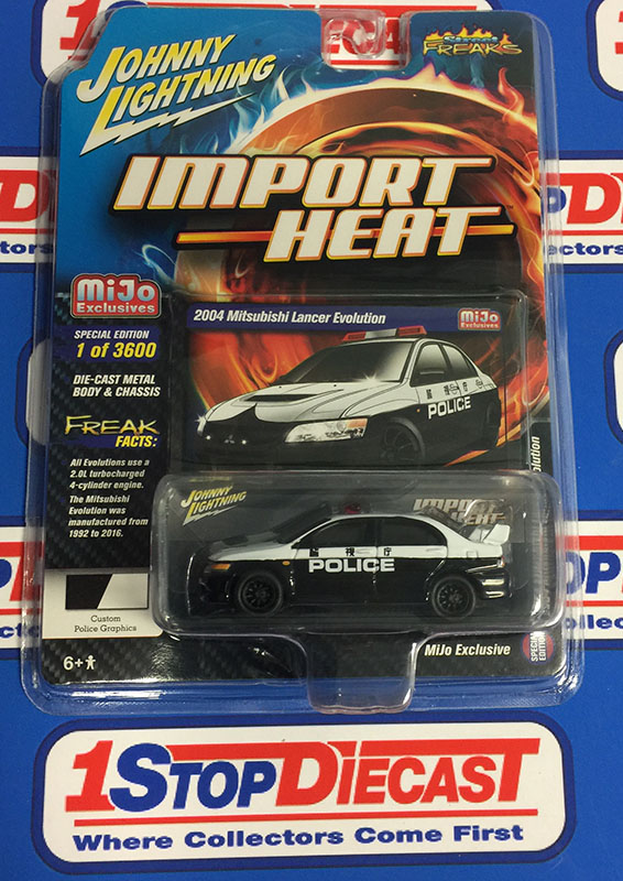 JOHNNY LIGHTNING 2004 MITSUBISHI LANCER EVO POLICE MIJO EXCLUSIVE   / FREE SHIPPING*