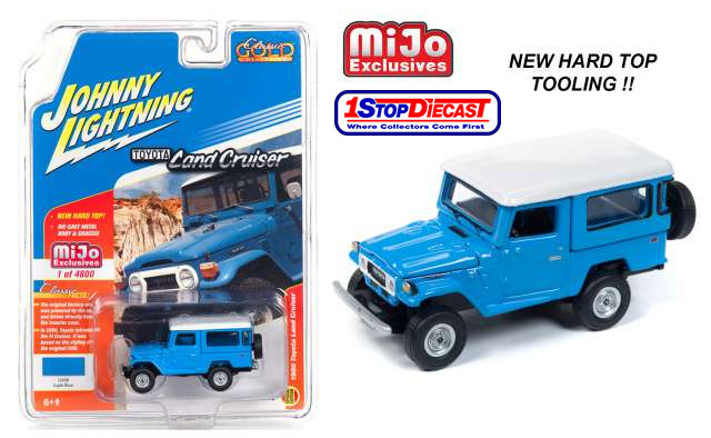 JOHNNY LIGHTNING 1980 TOYOTA LAND CRUISER HT LT BLUE/ WHITE / MIJO EXCLUSIVE  / FREE SHIPPING*