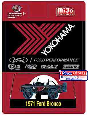 M2 MACHINES 1/64 MIJO EXCLUSIVE 1971 FORD BRONCO 4X4 YOKOHAMA RACING  / LIMITED EDITION / *FREE USA SHIPPING