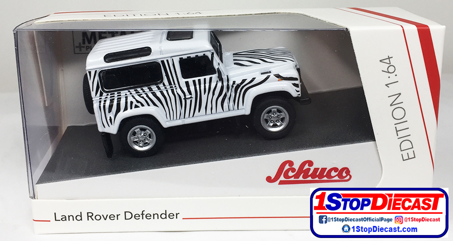 SCHUCO 1/64 LAND ROVER DEFENDER WHITE STRIPED / HOBBY EXCLUSIVE / *FREE USA SHIPPING