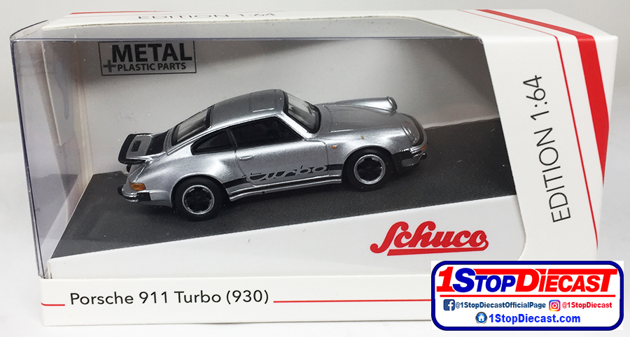 SCHUCO 1/64 PORSCHE 911 (930) TURBO IN SILVER / HOBBY EXCLUSIVE / *FREE USA SHIPPING