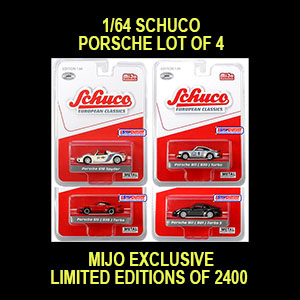 1/64 SCHUCO PORSCHE MIJO EXCLUSIVE LIMITED EDITIONS OF ONLY 2400 / SET OF 4 / FREE SHIPPING*