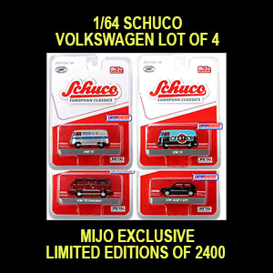 1/64 SCHUCO VOLKSWAGEN MIJO EXCLUSIVE LIMITED EDITIONS OF ONLY 2400 / SET OF 4 / FREE SHIPPING*