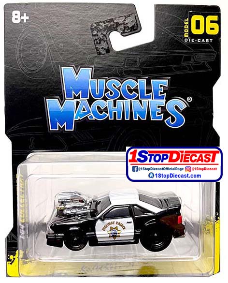 MUSCLE MACHINES 1/64 1993 FORD MUSTANG SVT COBRA HWY PATROL  / *FREE USA SHIPPING