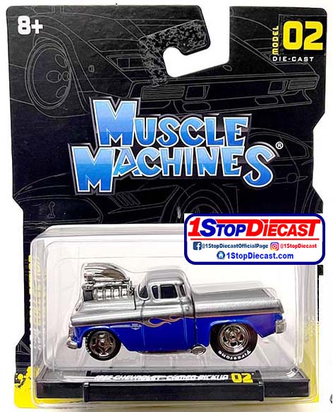 MUSCLE MACHINES 1/64 1955 CHEVY CAMEO PICKUP TRUCK  / *FREE USA SHIPPING