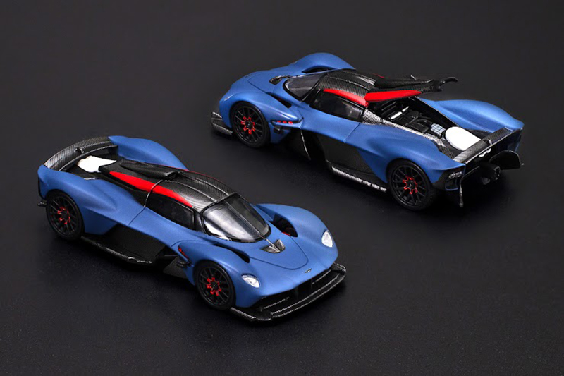 POP RACE 1/64 ASTON MARTIN VALKYRIE SATIN BLUE / *FREE USA SHIPPING