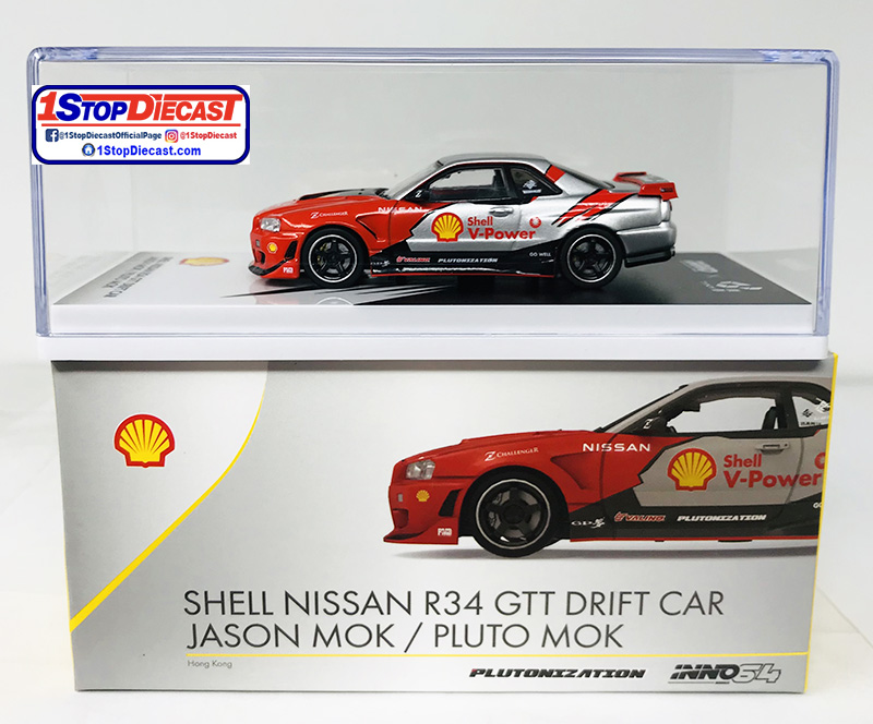 INNO64 1/64 NISSAN R34 GT DRIFT CAR MOK SHELL / *FREE USA SHIPPING