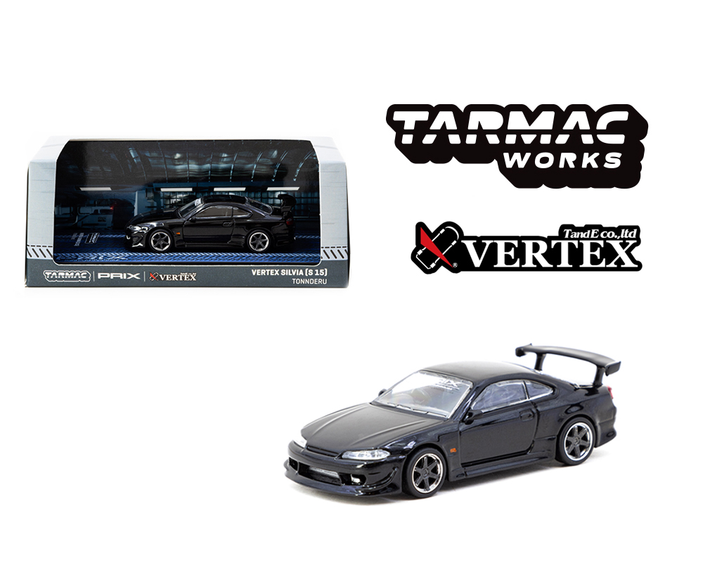 TARMAC 1/64 VERTEX  NISSAN SILVIA S15 TONNDERU BLACK / *FREE USA SHIPPING