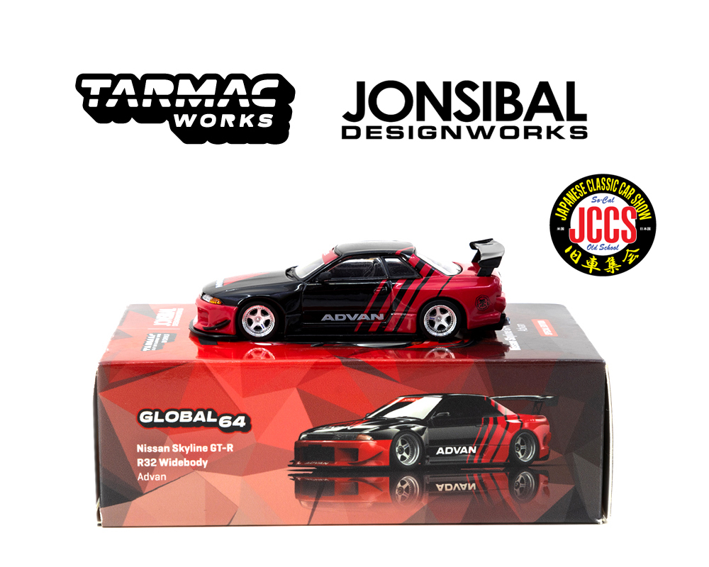 TARMAC 1/64 NISSAN SKYLINE R32 WIDEBODY JONSIBAL ADVAN JCCS / *FREE USA SHIPPING