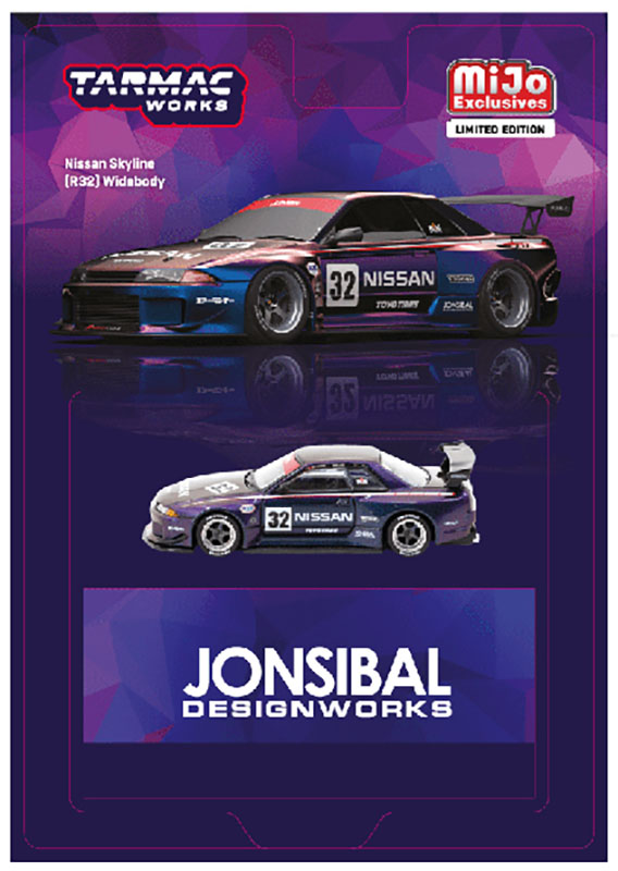 TARMAC 1/64 NISSAN SKYLINE R32 WIDEBODY JONSIBAL MN PURPLE / *FREE USA SHIPPING