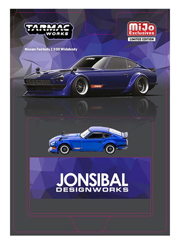 TARMAC 1/64 NISSAN FAIRLADY Z S30 WIDEBODY JON SIBAL BLUE / *FREE USA SHIPPING