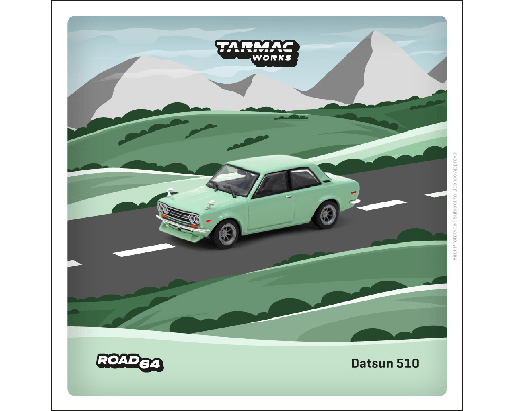 TARMAC 1/64 ROAD 64 DATSUN 510 LIGHT GREEN  / *FREE SHIPPING