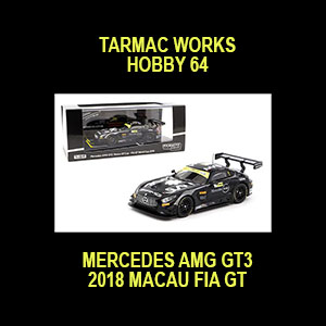 TARMAC 1/64 MERCEDES AMG GT3 2018 MACAU FIA GT  / FREE SHIPPING*