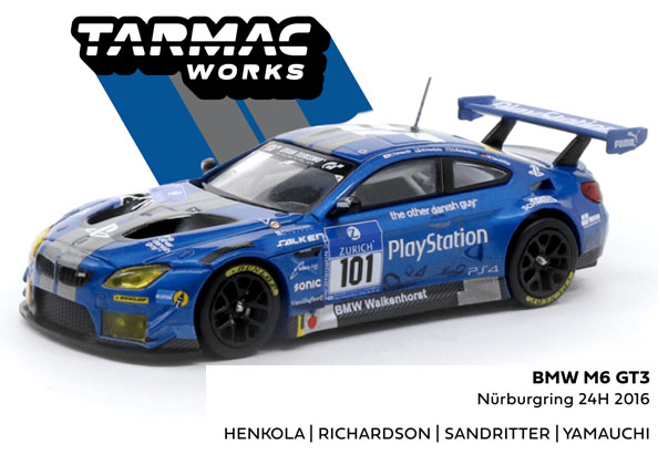 TARMAC 1/64 BMW M6 GT3 2016 #101 PLAYSTATION NURBURGRING 24H  / FREE SHIPPING*