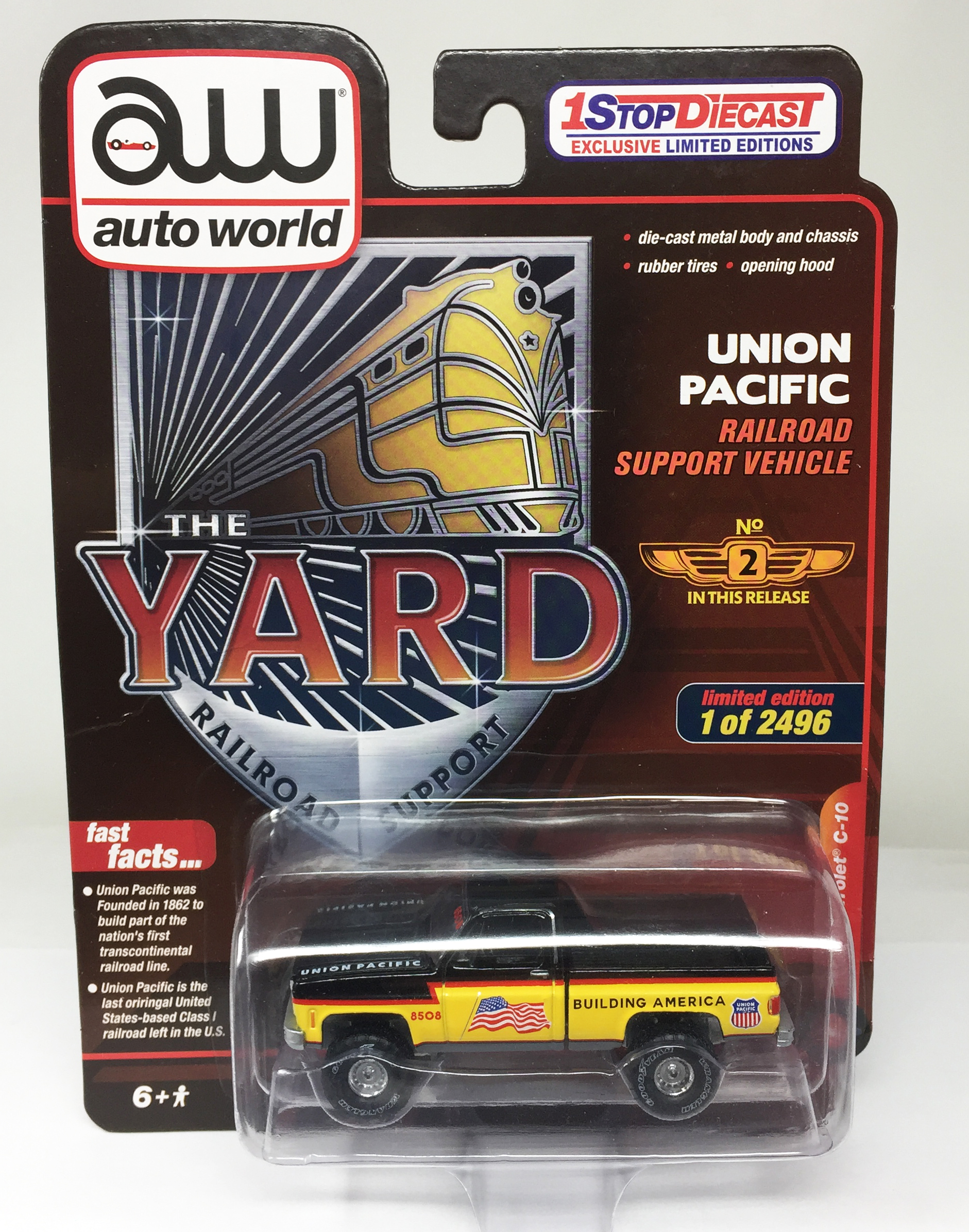 1 STOP LIMITEDS AUTO WORLD THE YARD #2 UNION PACIFIC 73 SILVERADO 4X4 / LIMITED EDITION OF 2496 / *FREE USA SHIPPING