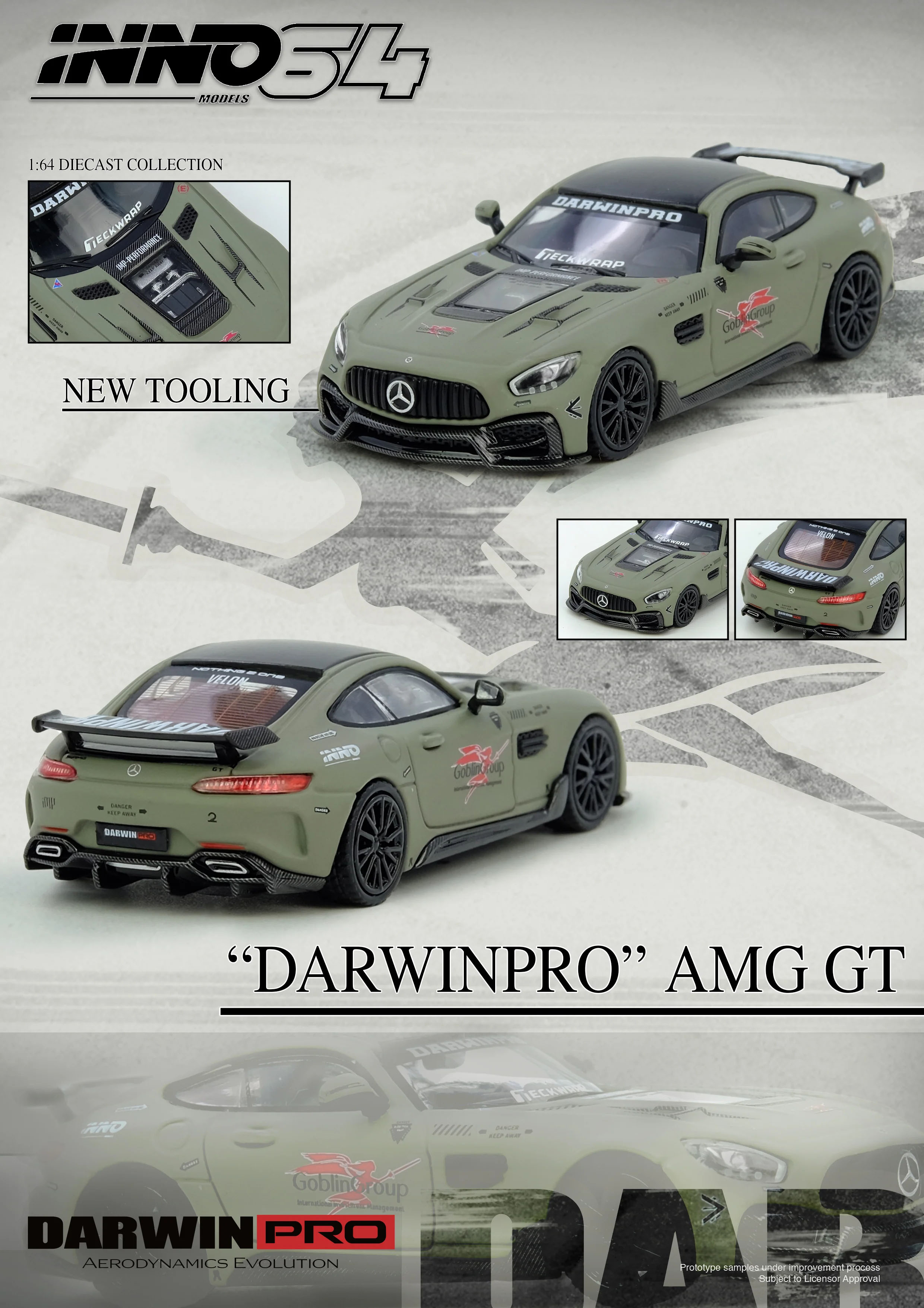 INNO64 1/64 DARWIN PRO AMG GT / *FREE USA SHIPPING