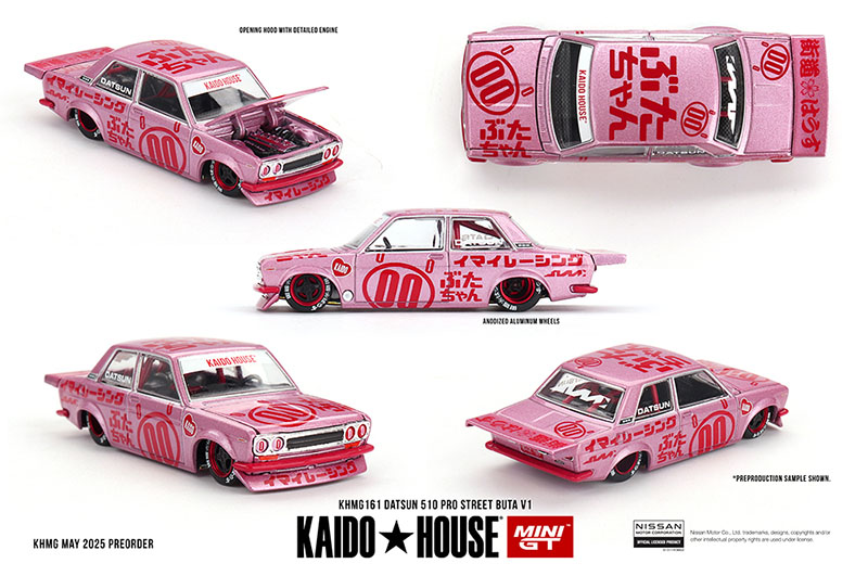 MINI GT 1/64 KAIDO HOUSE DATSUN 510 STREET BUTA V1 PINK / *FREE USA SHIPPING
