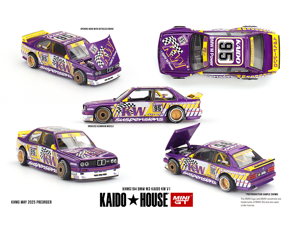 MINI GT 1/64 KAIDO HOUSE BMW M3 (E30) KADIO HOUSE PURPLE / *FREE USA SHIPPING