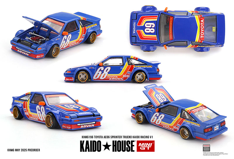 MINI GT 1/64 KAIDO HOUSE TOYOTA AE86 SPRINTER TRUENO KV1 BLUE / *FREE USA SHIPPING